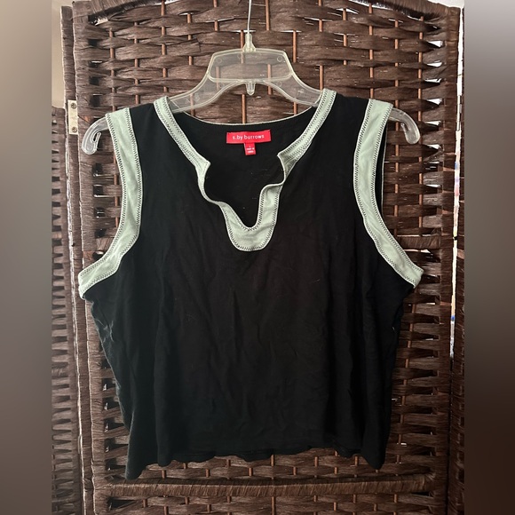 S. by Burrows Tops - Black and Mint Women's Tank Top